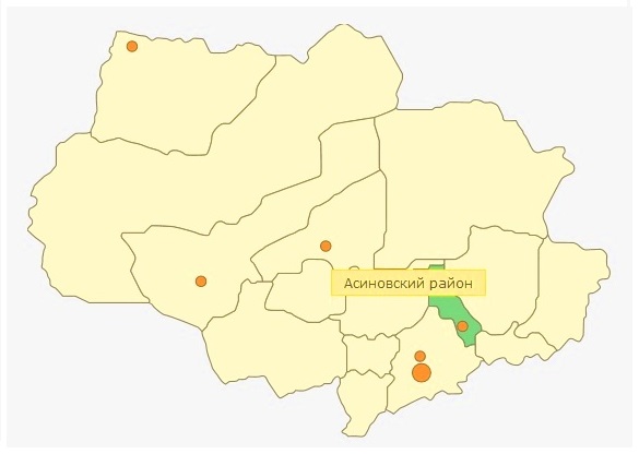 Файл:Асиновский район на карте Томской области.jpg