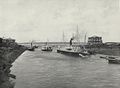 Оригинальный вид (первоисточник) фотографии Томской пристани у Базарной площади, май 1898 года